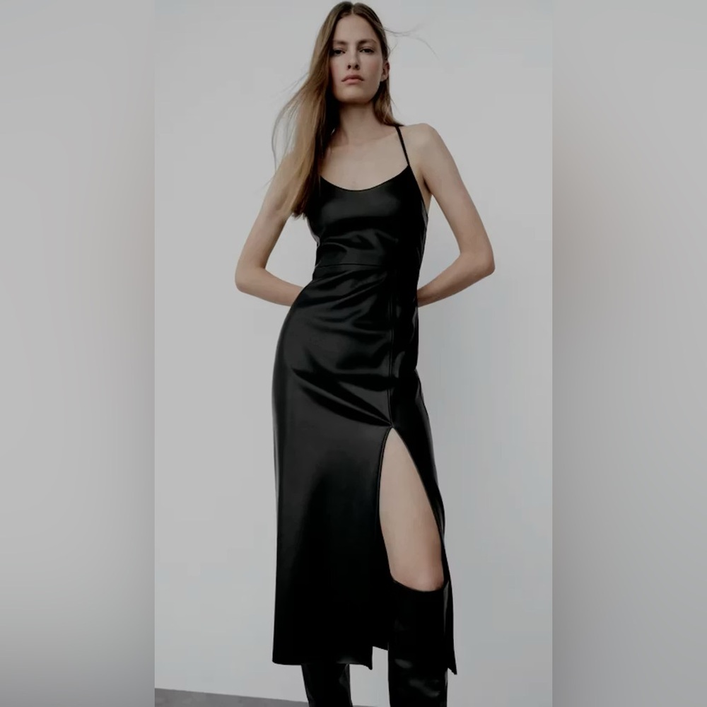 🆕 Vegan Leather Slip Dress